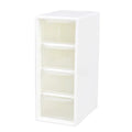 Clear Desktop Storage Organizer 4 Drawer Small Size Drawer Organizer Plastic Mini Drawer Vanity Storage Box Makeup Organizer
