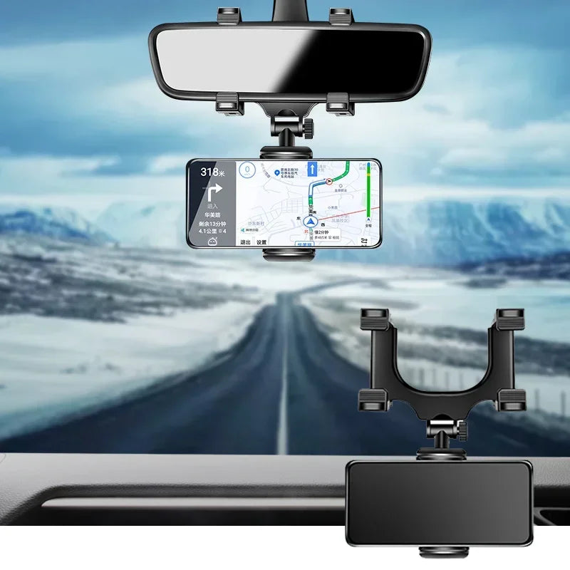 Car 360° Phone Holder For Phone And GPS Mount Support Rotating Adjustable Telescopic All Phone Holder Navigation Support Tools