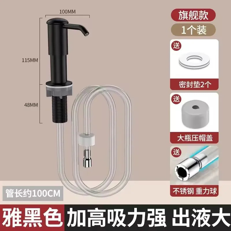 Soap Dispenser for Kitchen Sink, Kitchen Sink Soap Dispenser,Detergent Pumps Extension Tube kit, Under Sink Soap Dispenser Pump