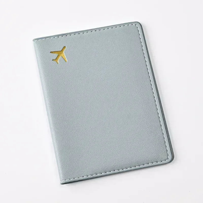 Passport Covers Travel Wallet Id Card Holder Fashion Airplane Print Passport Holder Women Men Passport Cover Flight Ticket Clip
