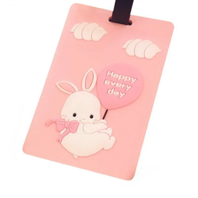 Cute Luggage Tags Women  Luggage Tags Silica Gel Suitcase ID Address Holder Baggage Boarding Tag Travel Accessories