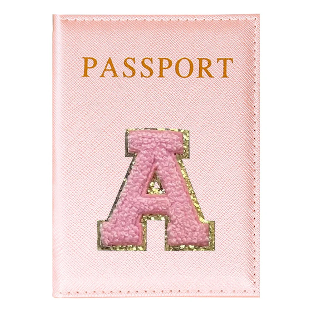Passport Holder Pink Letter Series Air Plan Travel Accessories ID Cover Portable Bank Card Passport Business PU Wallet Holder