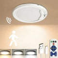 LED Motion Sensor Ceiling Light  Magnetic Installation With Remote Control USB Rechargeable For Shower Bedroom Closet Night Lamp