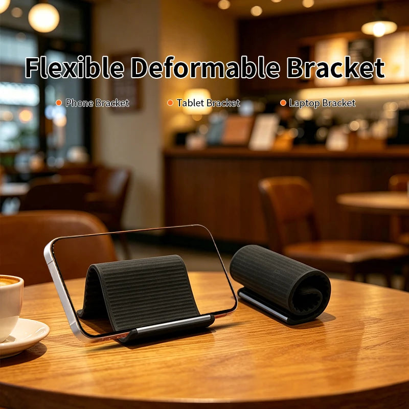 Portable Foldable Silicone Phone Stand Flexible and Can Be Bent Into Any Shape Multi-angle Adjustable Phone Stand