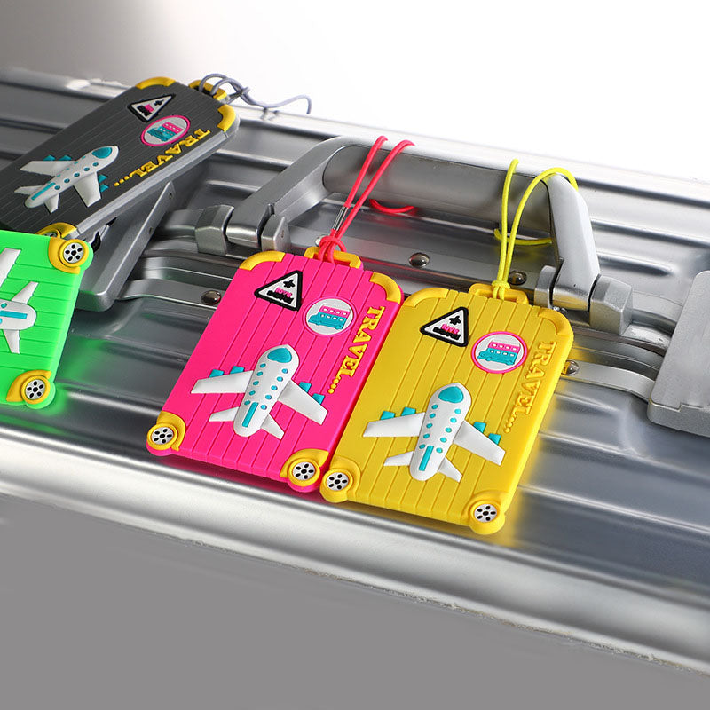 1pc Name ID Card Silicone Travel Luggage Tags Suitcase Travel Accessories Quickly Discover Luggage Tags Name Baggage Information