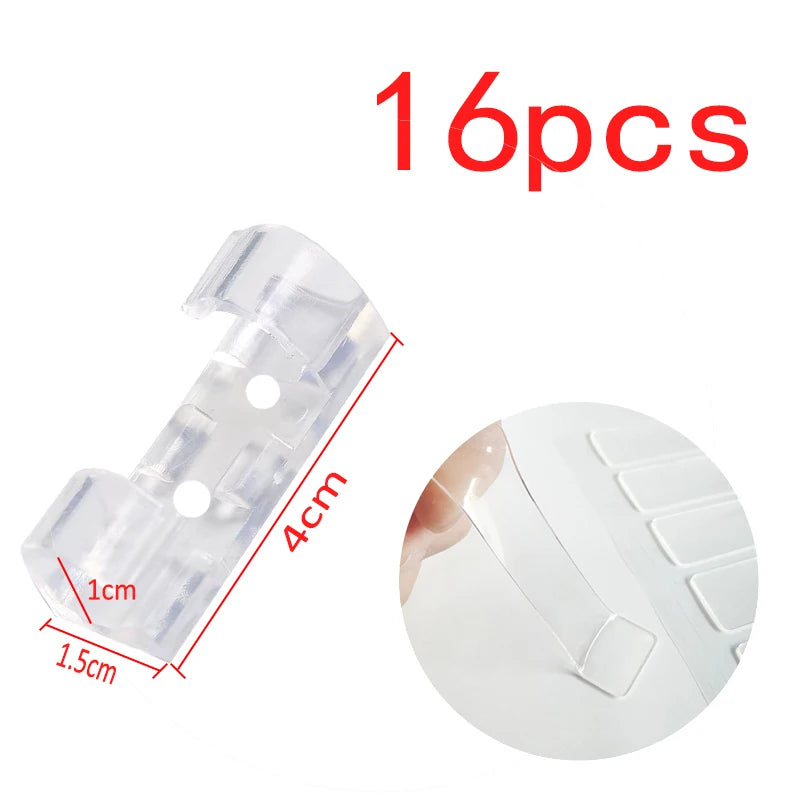 Cable Clip Organizer Drop Wire Holder Cord Management Self-Adhesive Cable Manager Fixed Clamp Wire Winder For Home Office School