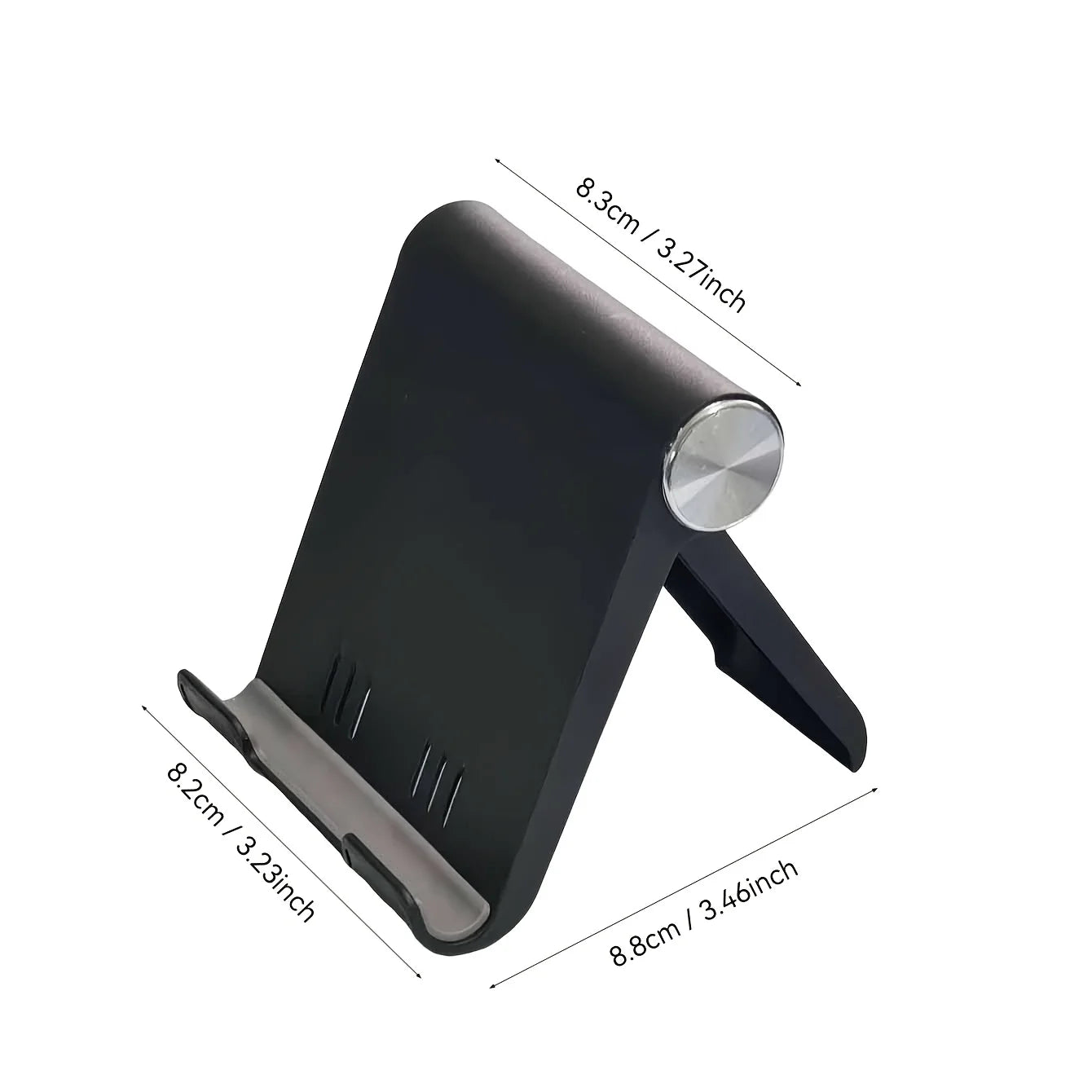 Portable Foldable Phone Stand, Adjustable Angle, Durable Plastic, Universal for Smartphones , Compact Modern Design.