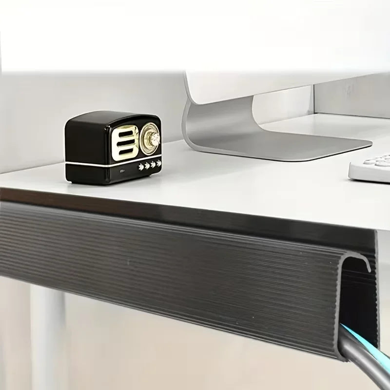 1PC 40cm/15.75cm Channel Desk Cable Organizer Cable Management Accessories White Cable Protecter No Drilling Under Desk Manageme