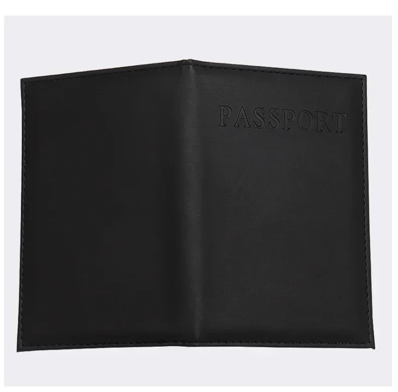 High Quality English PU Leather Passport Covers Document Cover Travel Passport Holder ID Card Passport Holder Travel Acceessory