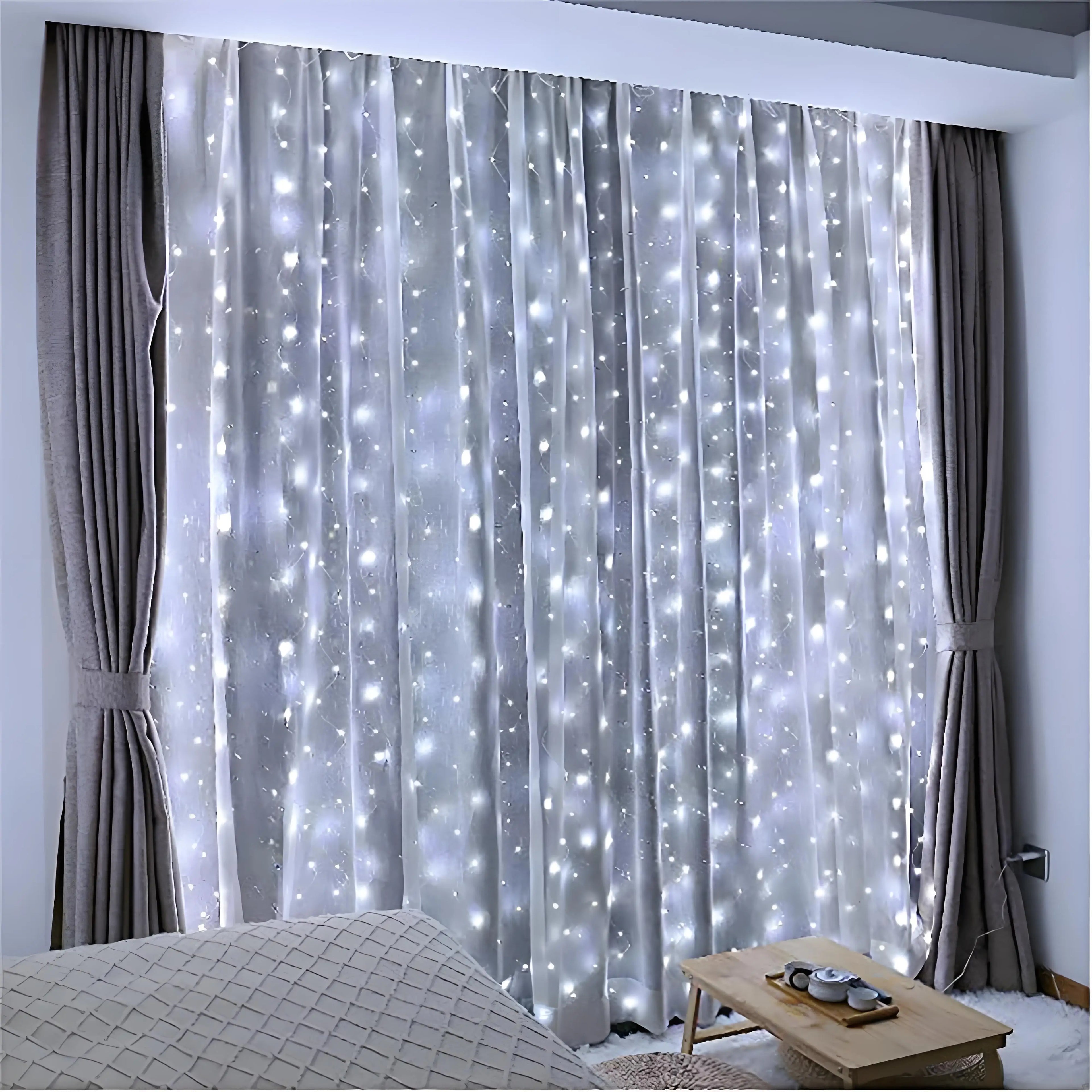 USB LED Curtain Light String, Christmas Room Decoration, Remote Control 8 Function Light Garland ,Wedding Birthday Home Decor