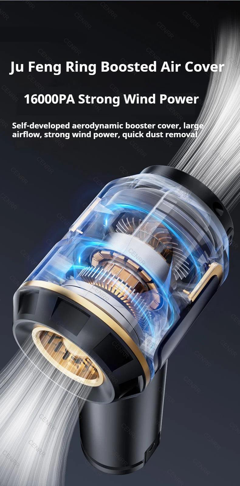 Mini Car Vacuum Cleaner Strong Scution Cordless 998000PA Powerful Wireless Car Cleaner HandHeld Portable Vacuum Cleaner for Car