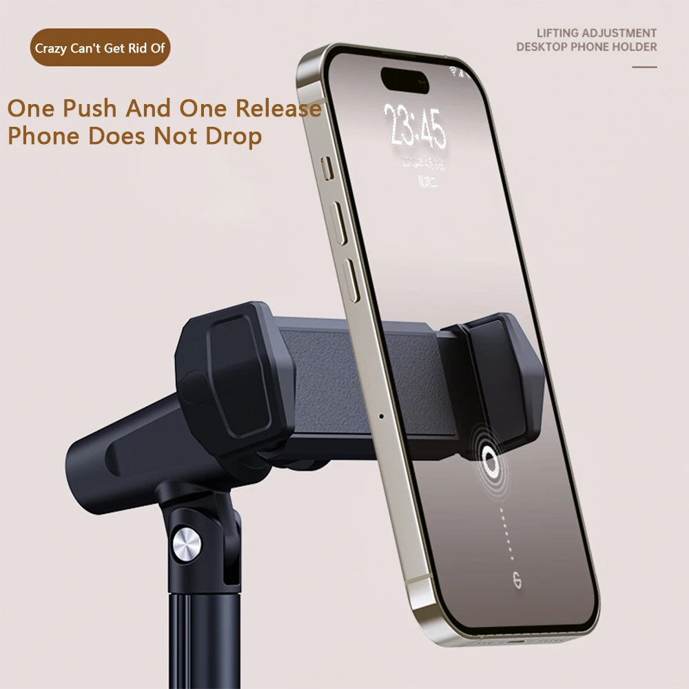 Adjustable Retractable Phone Stand For iPhone Xiaomi Huawei Redmi Live Broadcast Cell Phone Support Desk Stand Phone Accessories