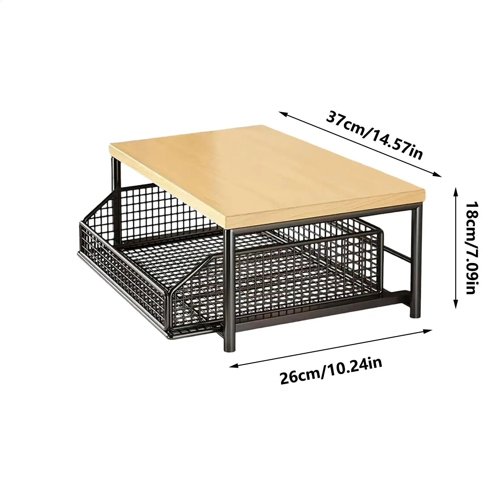 Kitchen Storage Rack Standing Shelf with Drawer for Fruits Vegetables Microwave Oven Pots Dishes Spices Organizer Home Apartment
