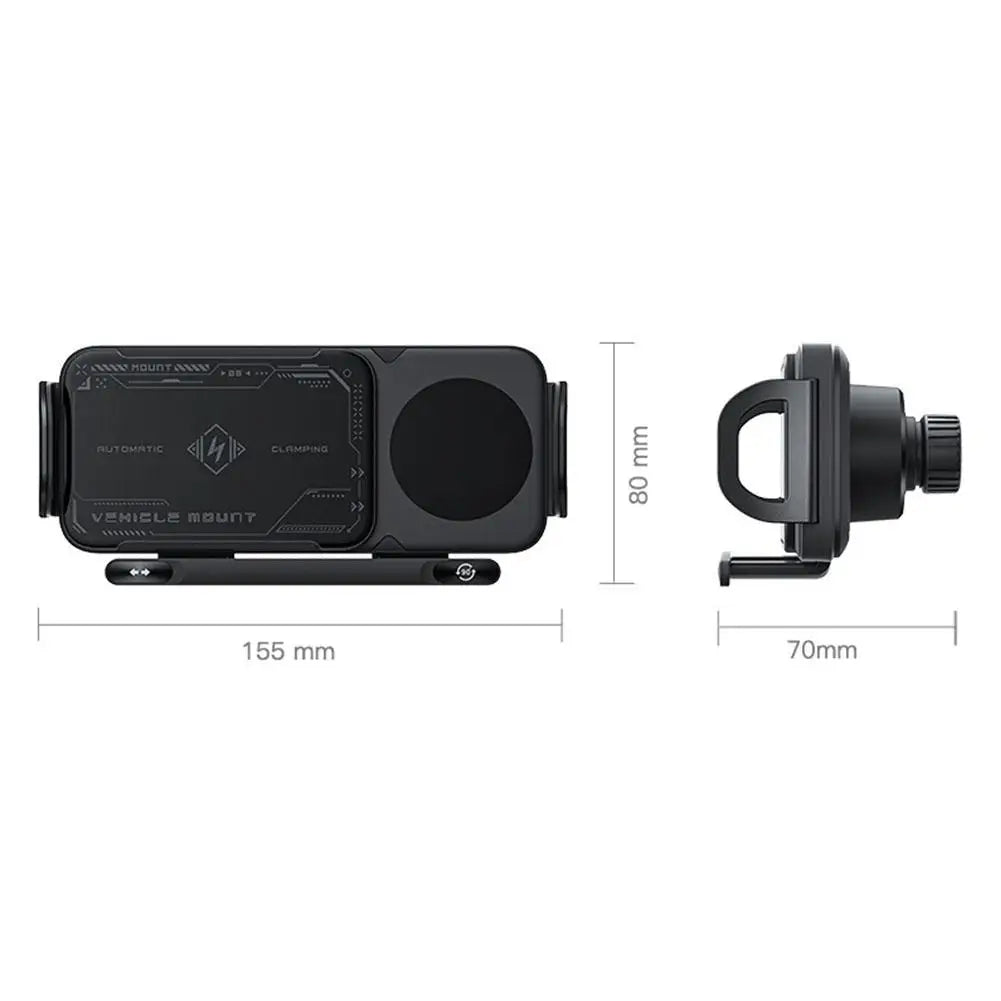 High Intelligent Mobile Phone/Pad Holder, Magnetic Phone Holder for Car, 2 in 1 Auto Rotating Phone Holder, Wireless Car Charger