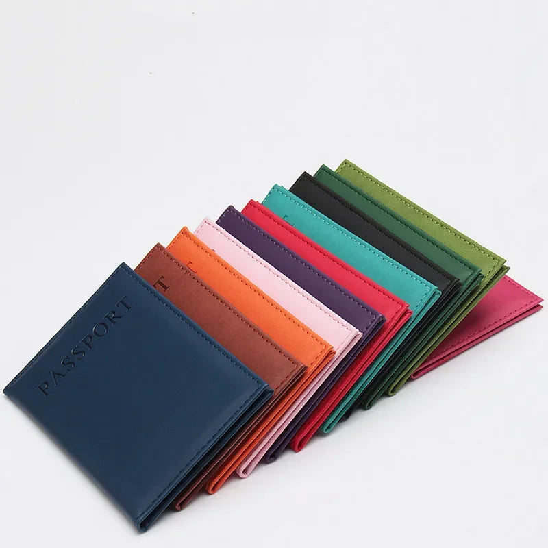 High Quality English PU Leather Passport Covers Document Cover Travel Passport Holder ID Card Passport Holder Travel Acceessory