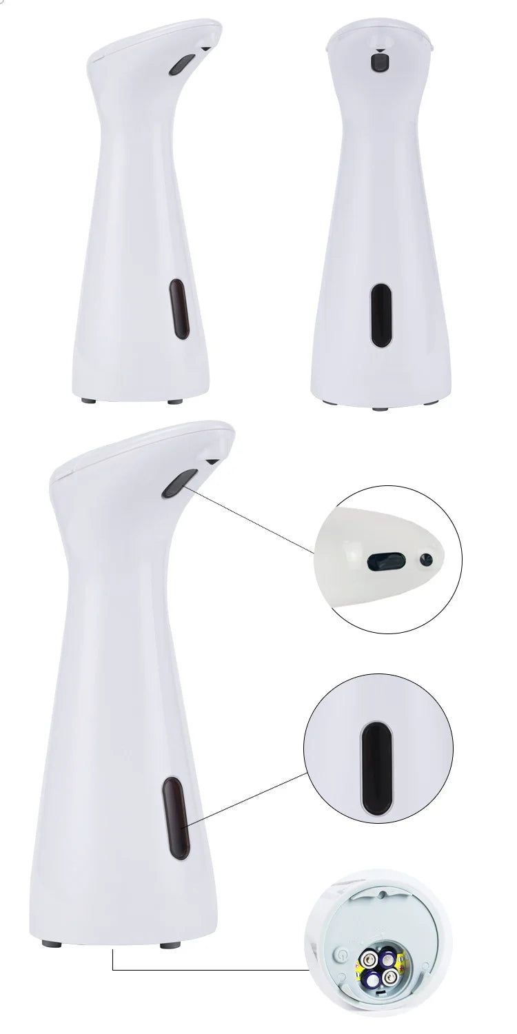 Fully Automatic Sensor Soap Dispenser 200ML High Quality Dispenser Waterproof for Kitchen Bathroom Washroom Handpiece