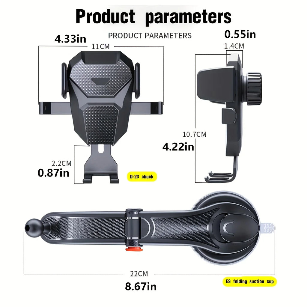 Car Phone Holder Universal  Stand Suction Cup Mount Foldable Adjustable for Cell Phone Mobile Support