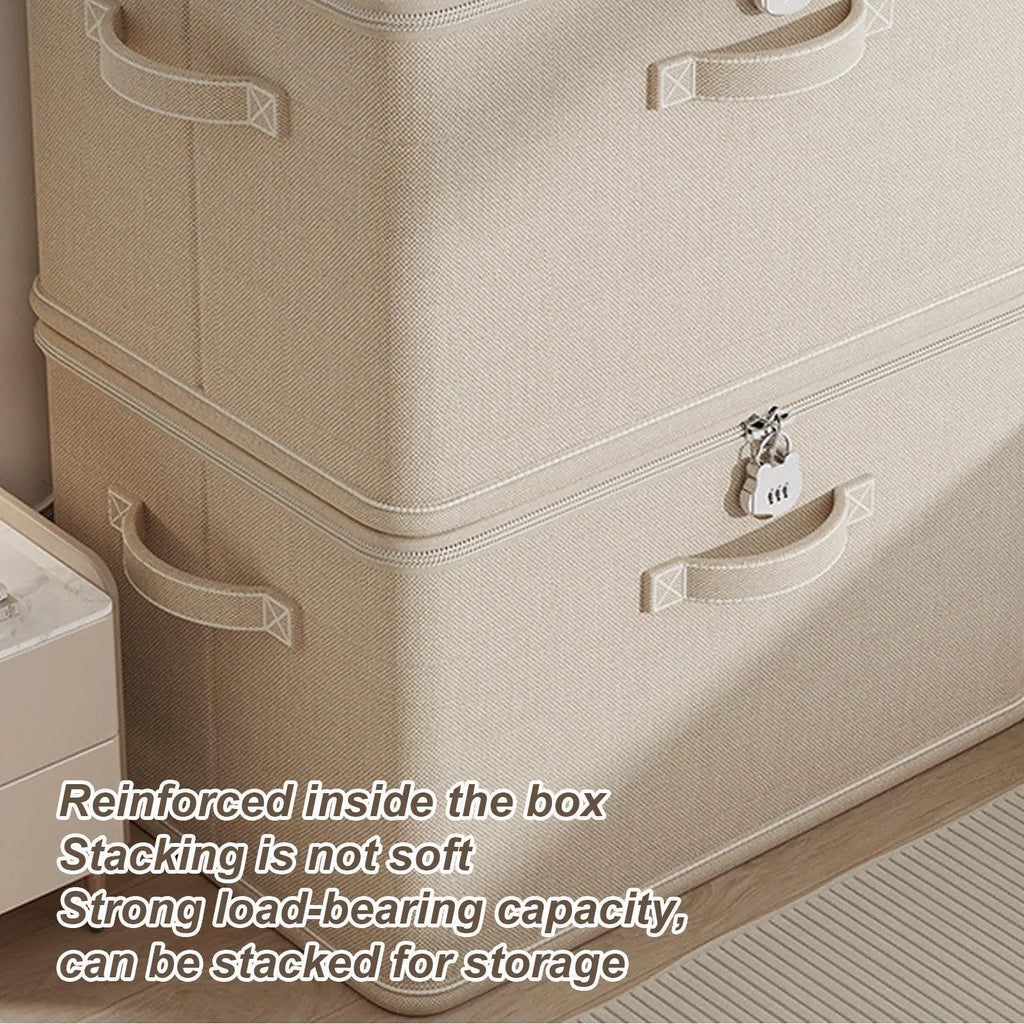 Storage Box with Lock Odor Proof Storage Container Stackable with Handle Locking Organizing Bin Washable Shelf Baskets for Home