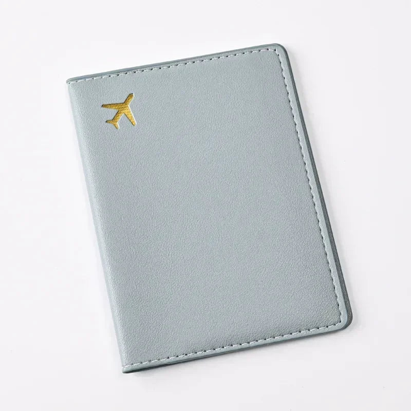 Passport Covers Travel Wallet Id Card Holder Fashion Airplane Print Passport Holder Women Men Passport Cover Flight Ticket Clip