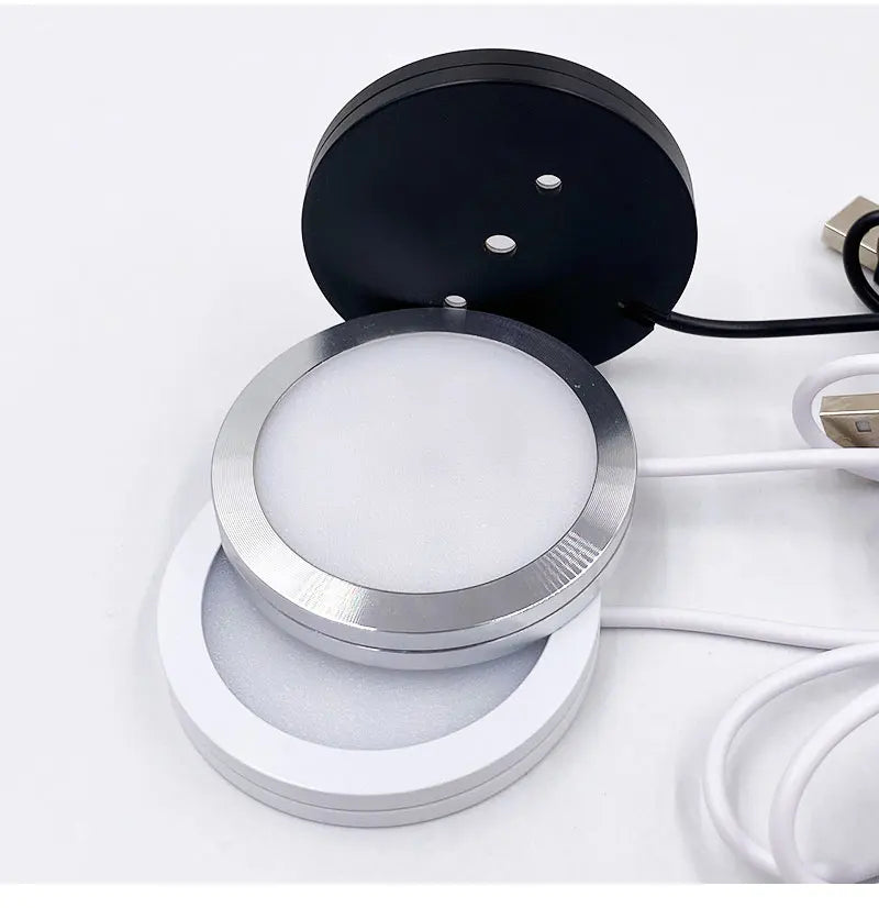 USB 5V LED Under Cabinet Light 5W 3W 7W Mini Spotlight Jewelry Display Showcase Wardrobe Surfaced Mounted Ceiling lamp downlight