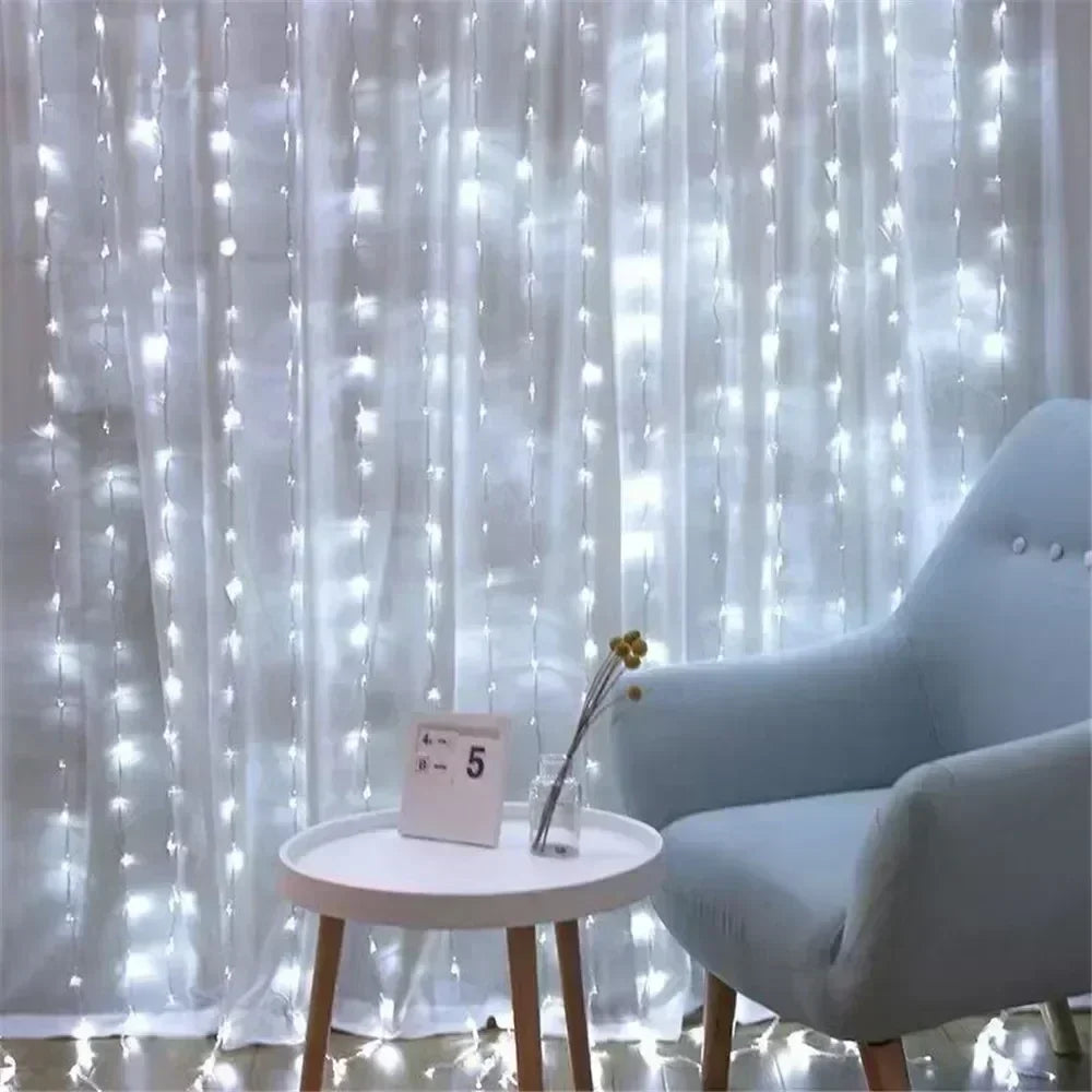 USB String Lights Holiday Wedding Light Garland Lights for Bedroom Remote Control Curtain LED Christmas Decor 100/200/300/600LED