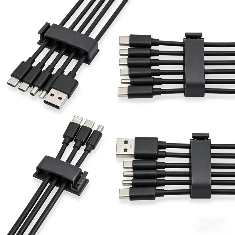 10 PCS Cable Fixing Clip Cable Wire Sorting Buckle Chassis Organizer 19*47 Black and White Organizer