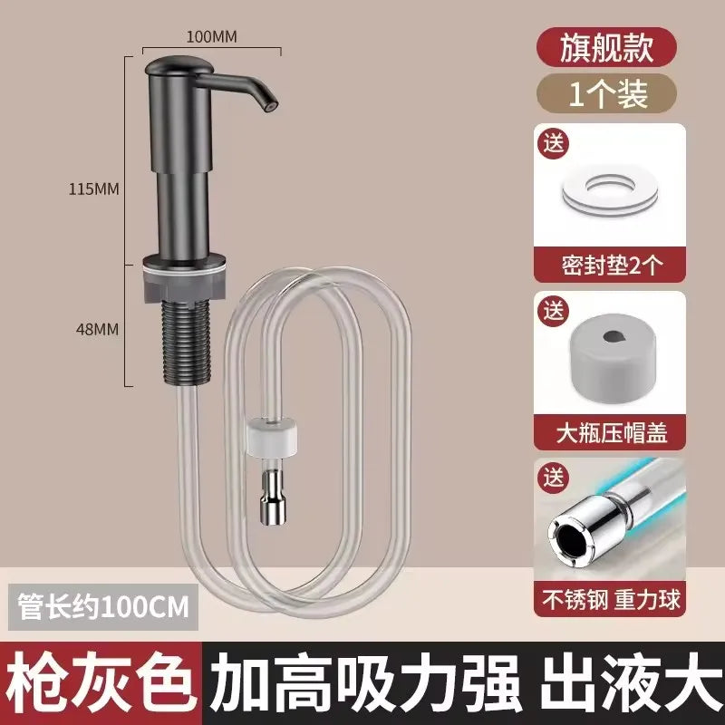 Soap Dispenser for Kitchen Sink, Kitchen Sink Soap Dispenser,Detergent Pumps Extension Tube kit, Under Sink Soap Dispenser Pump