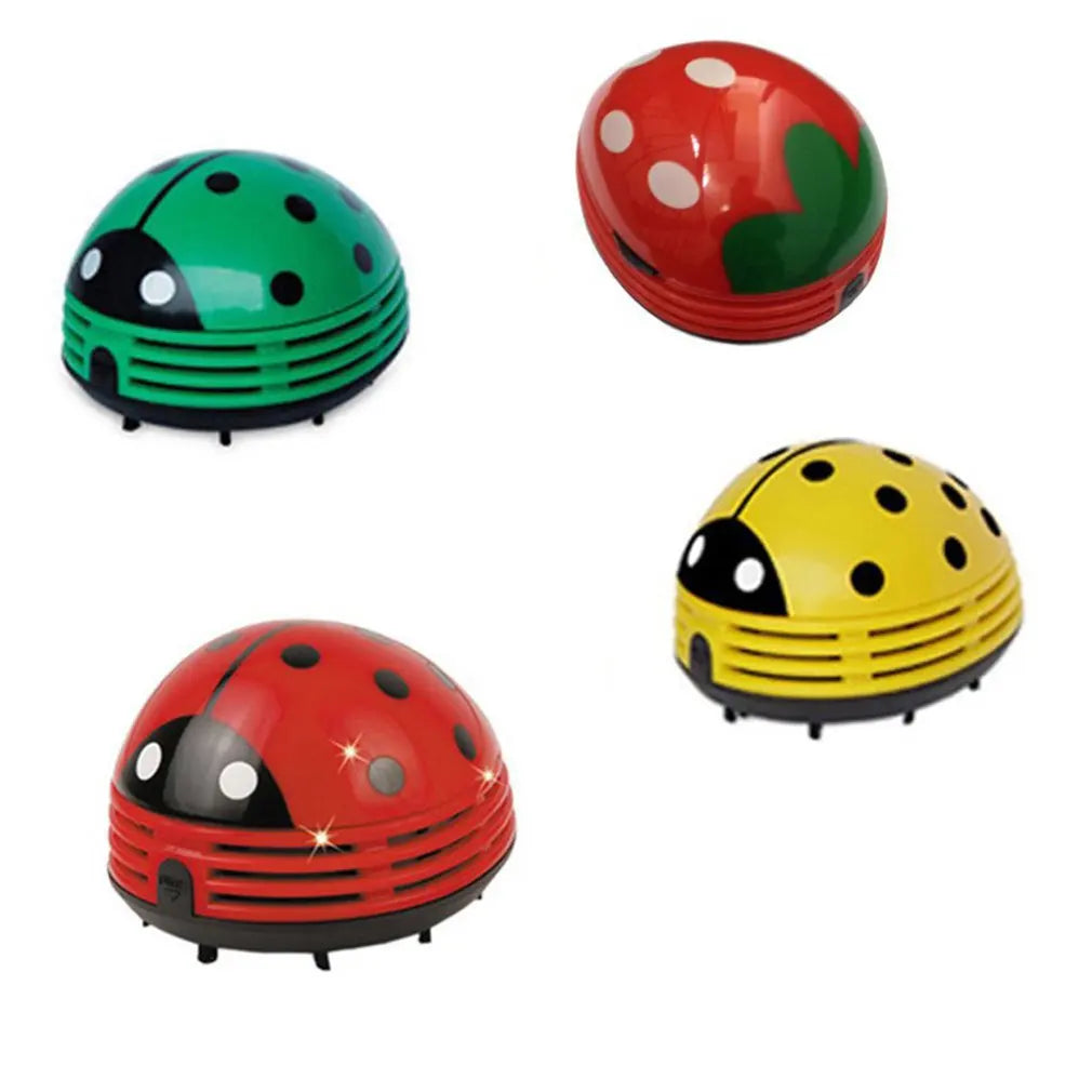 Mini Cute Ladybug Vacuum Cleaner  for Home Office Table Dust CollectorCleaning Brush Keyboard Desktop Cleaner Dropshipping Hot