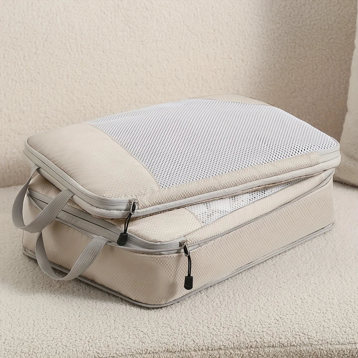 3pcs Travel Compression Bags Clothing Storage Bag Lightweight Travel Organizer Cubes Multifunctional Travel Essentials