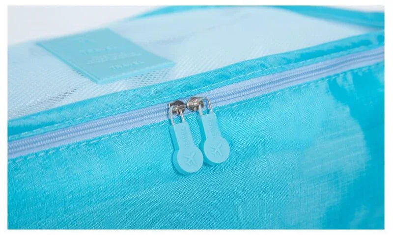 6 PCS Travel Storage Bag Multifunction Packing Cube Bag Travel Kit Set for Women Clothes Tidy Organizer Wardrobe Suitcase Pouch