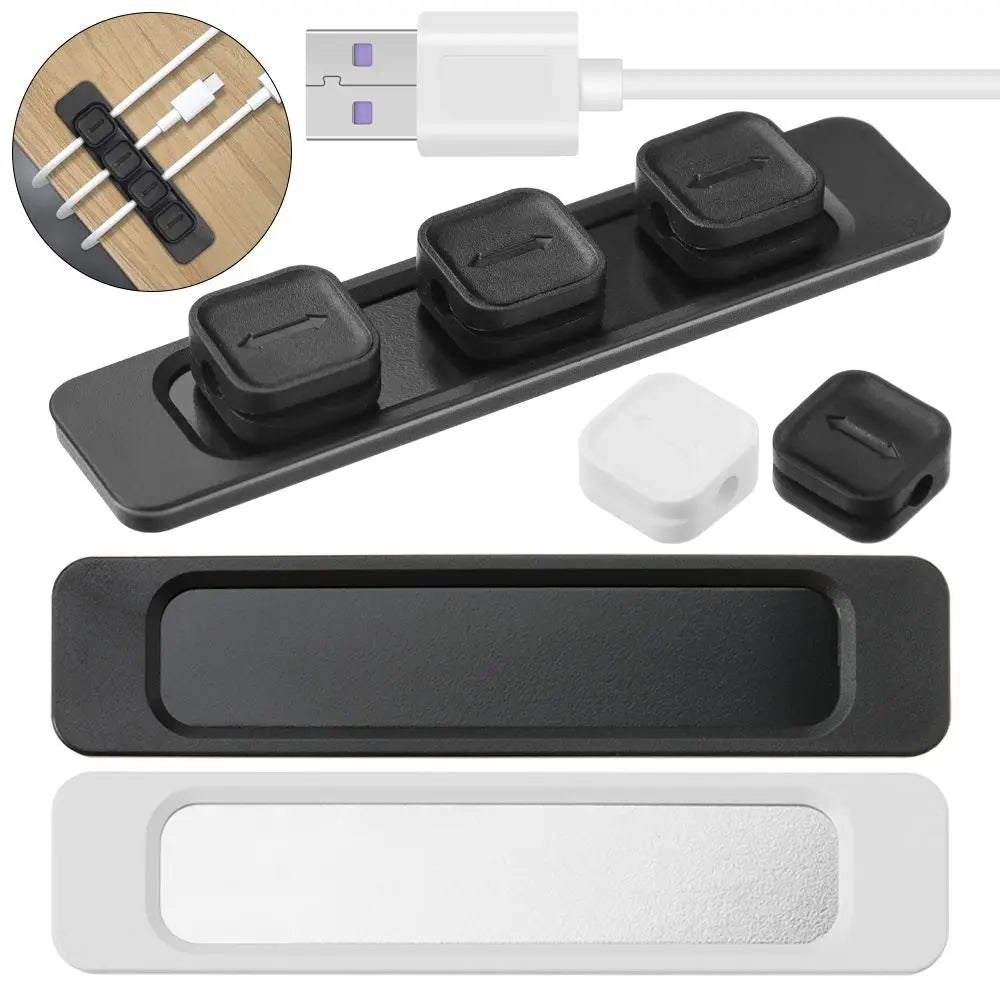 Cable Organizer Magnetic Cable Management USB Cables Holder Silicone Flexible Desktop Clips for Mouse Wire Organizer