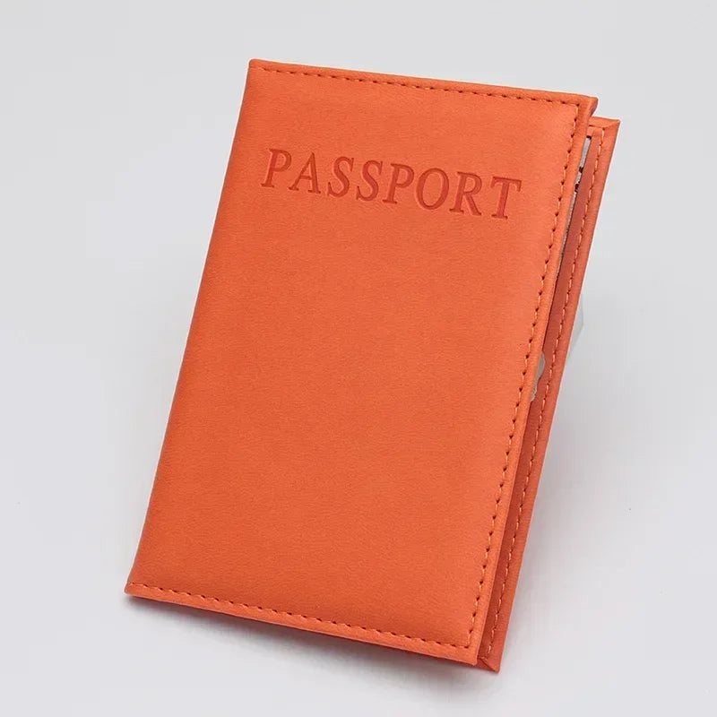 High Quality English PU Leather Passport Covers Document Cover Travel Passport Holder ID Card Passport Holder Travel Acceessory