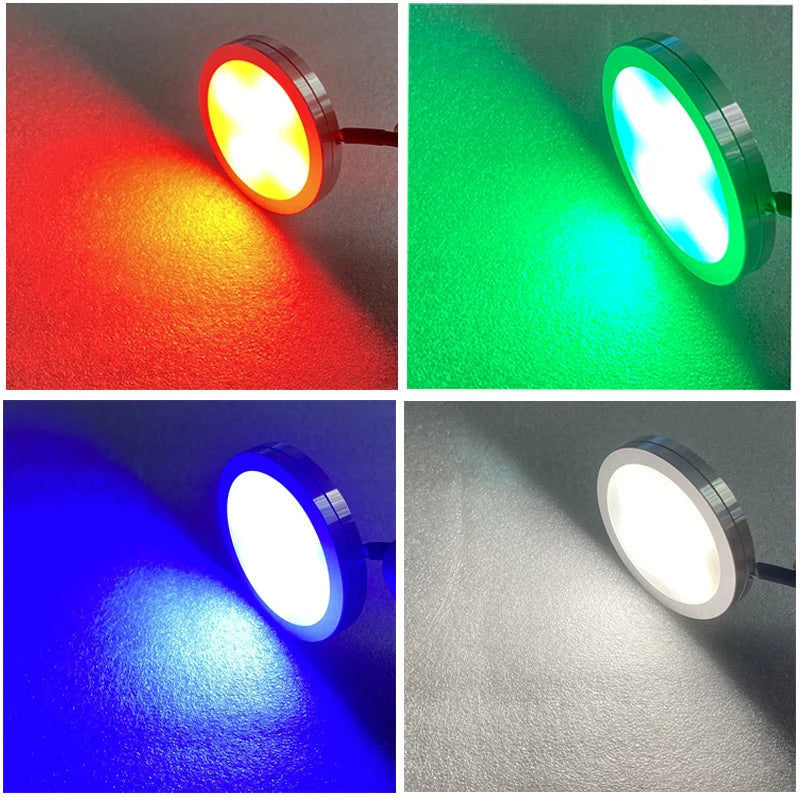 USB Led Spotlight 3W DC5V RGB With Remote Jewelry Cabinet Showcase Counter Lamp Ceiling  USB plug 2 in One Mini Spot Light
