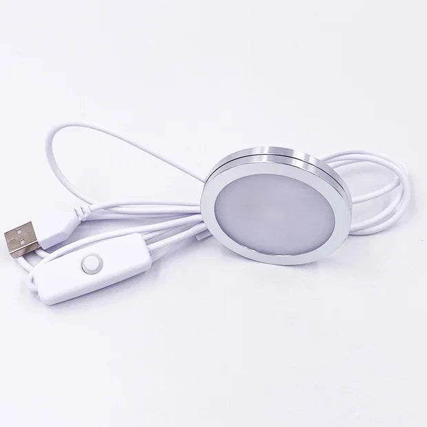 USB Led Spotlight 3W DC5V RGB With Remote Jewelry Cabinet Showcase Counter Lamp Ceiling  USB plug 2 in One Mini Spot Light