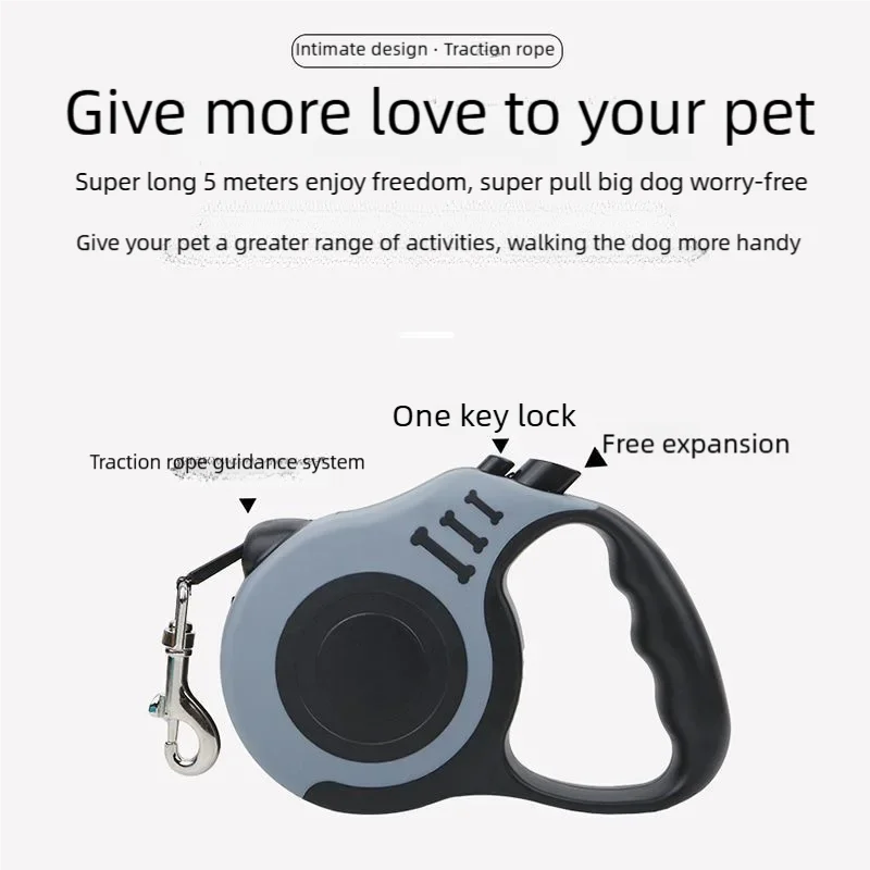 Automatic Retractable Dog Leash 3m/5m Nylon Lead for Small Dogs Durable Puppy Traction Rope for Outdoor Travel Walking Hiking