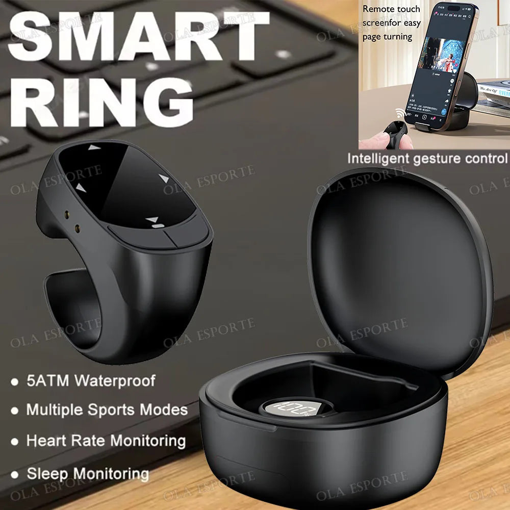 New Bluetooth Remote Control Touch Screen Page Turner Camera Video Recording Music Control For iPad iPhone Remote Scrolling Ring