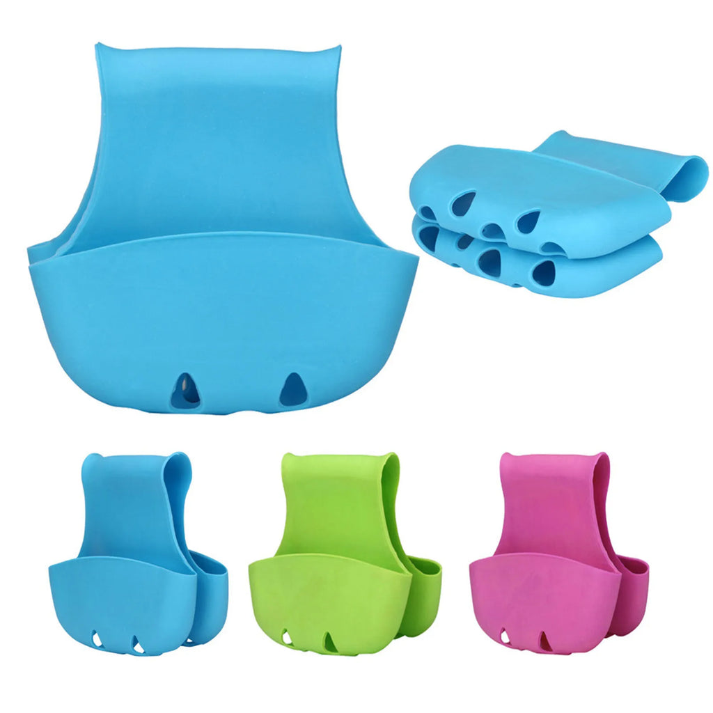 Creative Double Sink Caddy Saddle Style Kitchen Organizer Storage Sponge Holder Rack Tool Sink Hanging Drain Basket