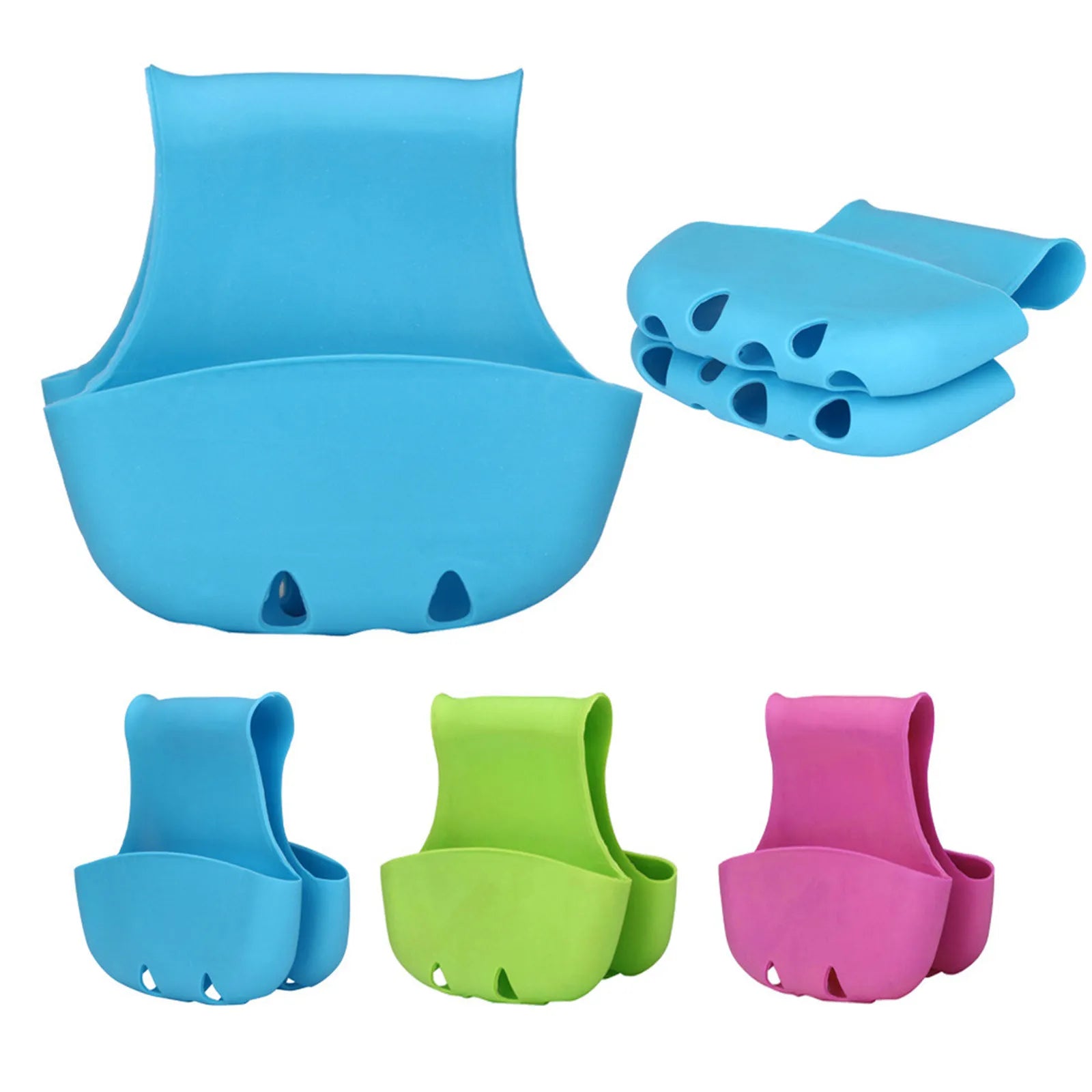 Creative Double Sink Caddy Saddle Style Kitchen Organizer Storage Sponge Holder Rack Tool Sink Hanging Drain Basket
