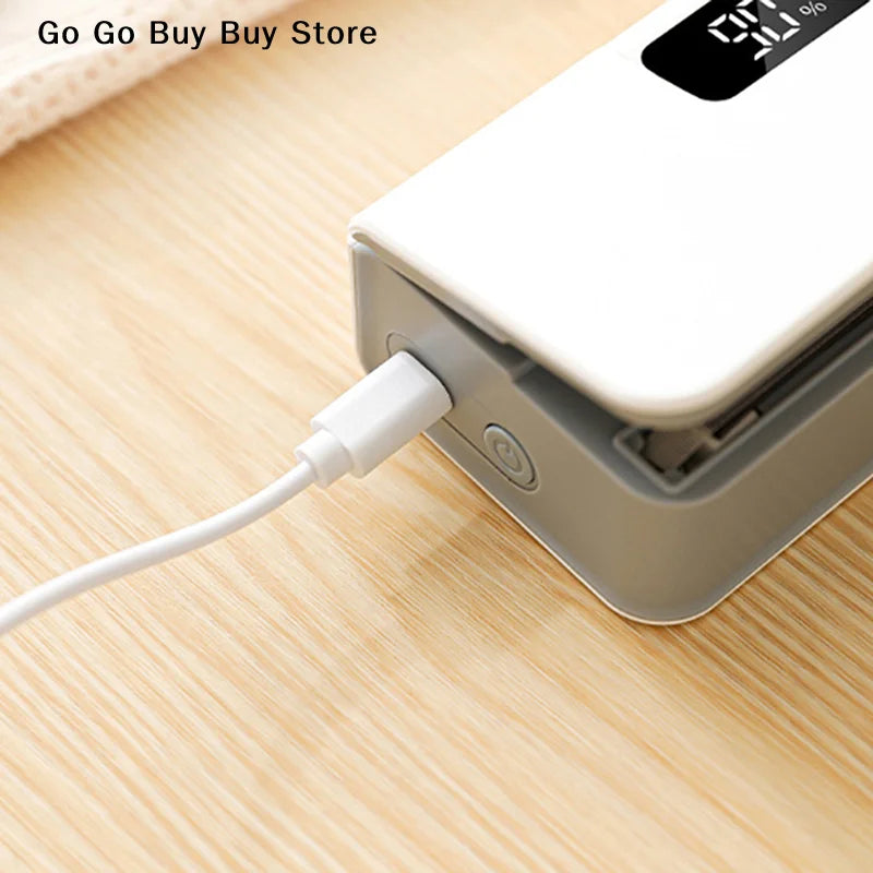 New Portable Mini Heat Bag Sealing Machine Package Sealer Bags For Snacks Plastic Bag Heat Sealer Clip USB Rechargable Sealer