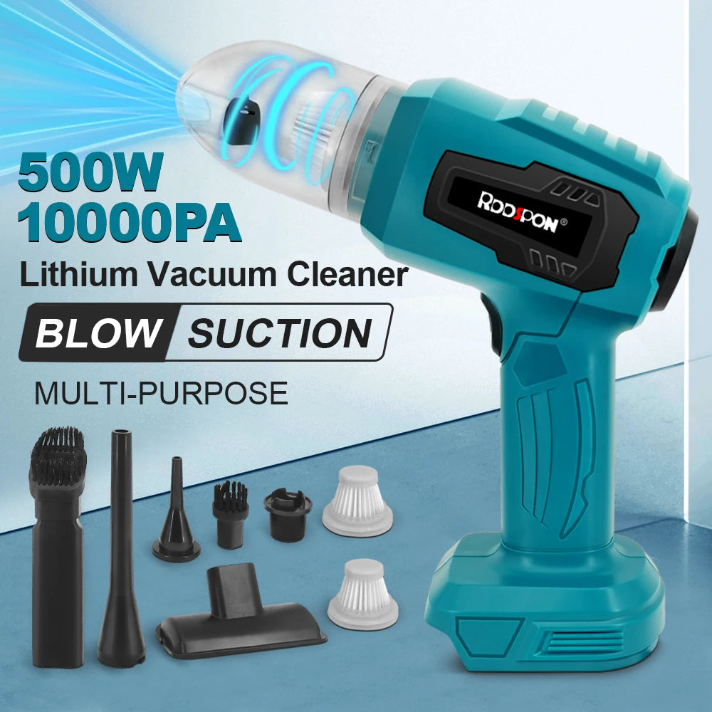 Mini Cordless Handheld Vacuum Cleaner 500W Portable Blower for Hard Floor Carpet Car Pet Hair Cleaning for Makita 18-21V Battery