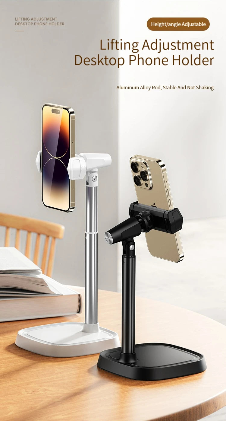 Adjustable Retractable Phone Stand For iPhone Xiaomi Huawei Redmi Live Broadcast Cell Phone Support Desk Stand Phone Accessories