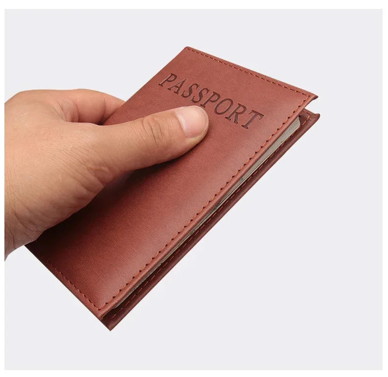 High Quality English PU Leather Passport Covers Document Cover Travel Passport Holder ID Card Passport Holder Travel Acceessory