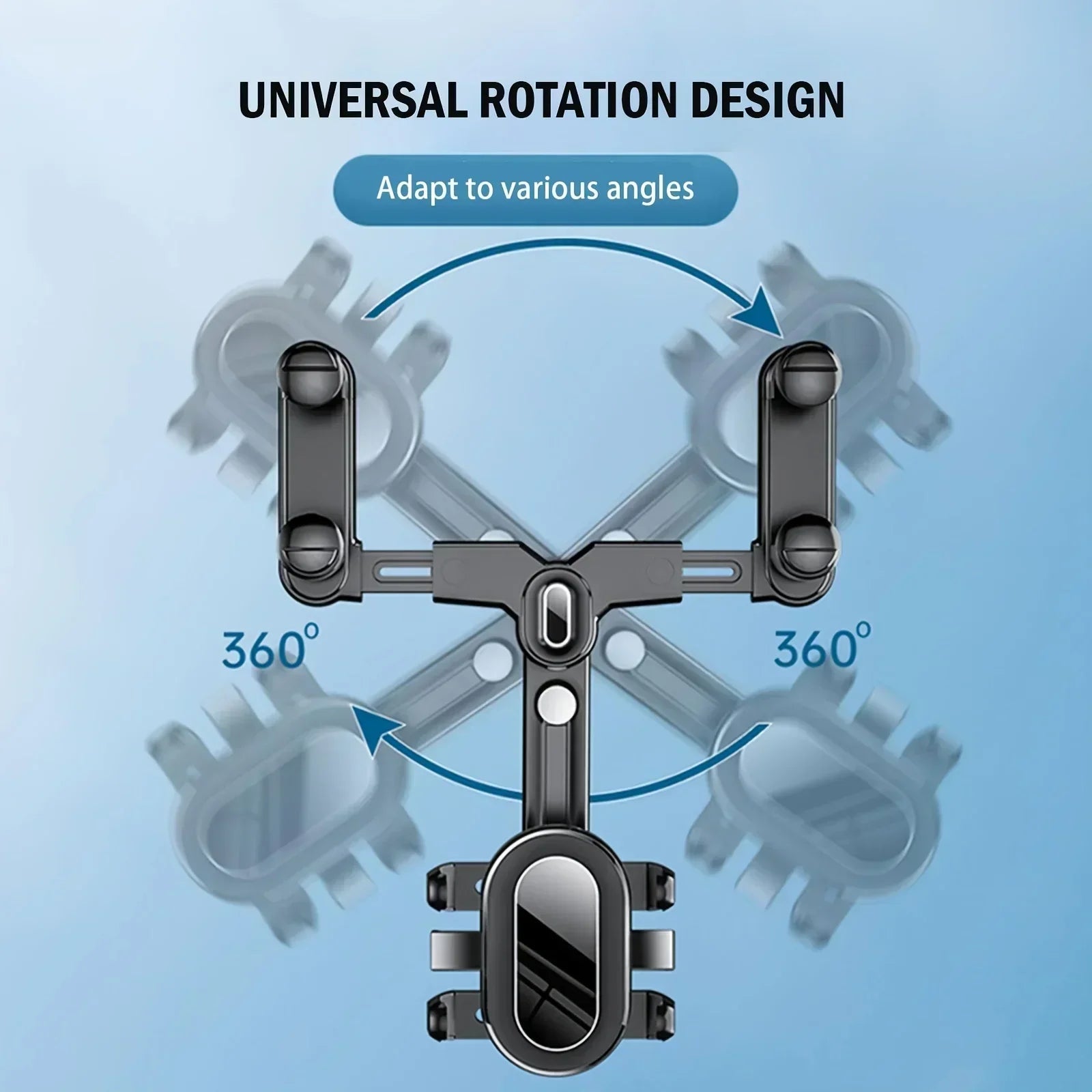 Car 360° Phone Holder For Phone And GPS Mount Support Rotating Adjustable Telescopic All Phone Holder Navigation Support Tools