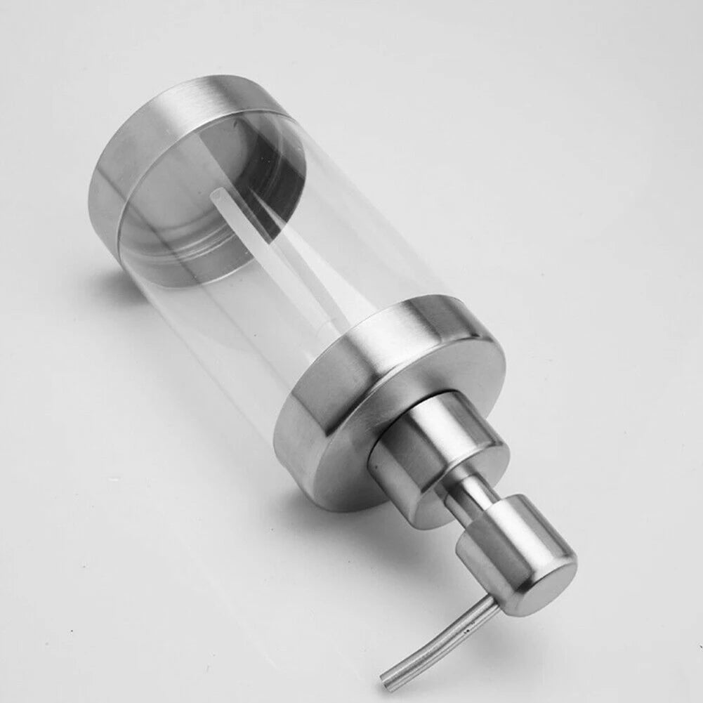 Household Stainless Steel Soap Dispenser Hand Sanitizer Shampoo Shower Gel Dispenser Perfect For Bathroom Kitchen Supplies