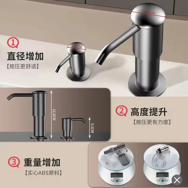 Soap Dispenser for Kitchen Sink, Kitchen Sink Soap Dispenser,Detergent Pumps Extension Tube kit, Under Sink Soap Dispenser Pump