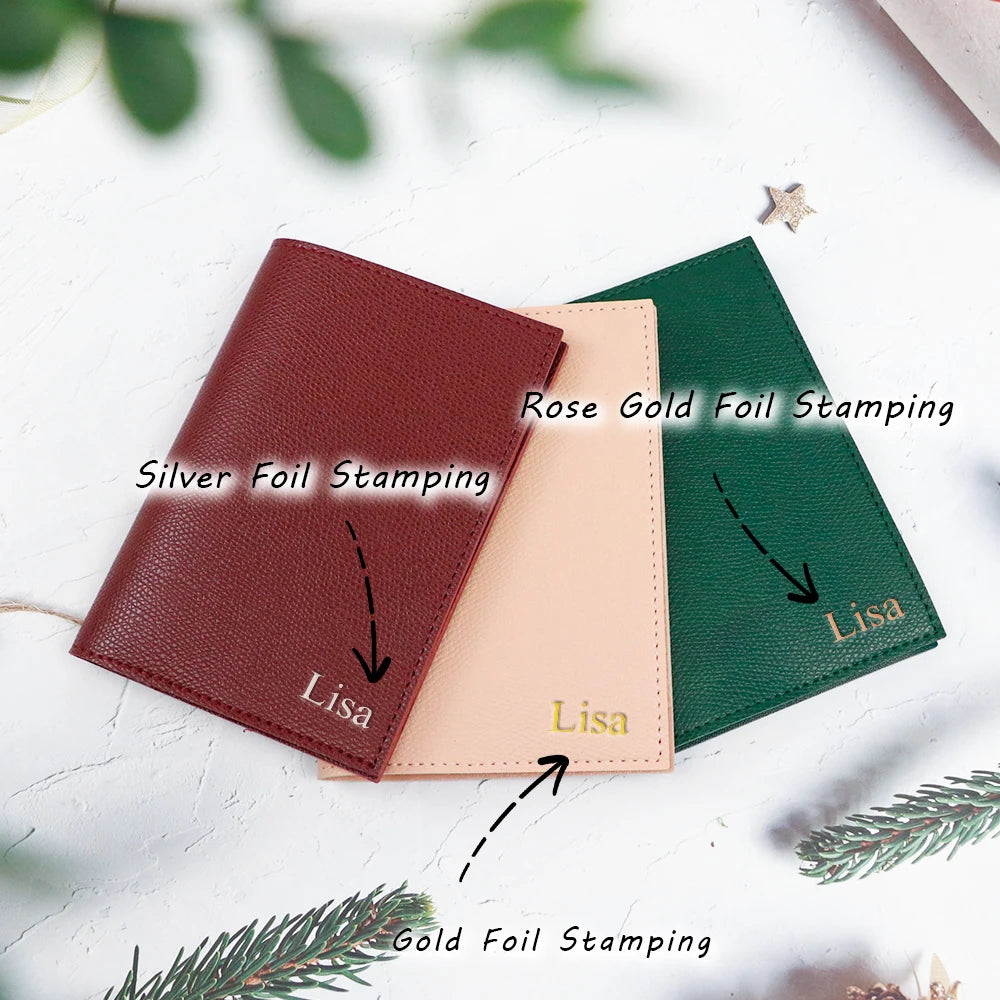 Customized letter passport holder travel document pu leather passport holder, convenient for business travel and commuting