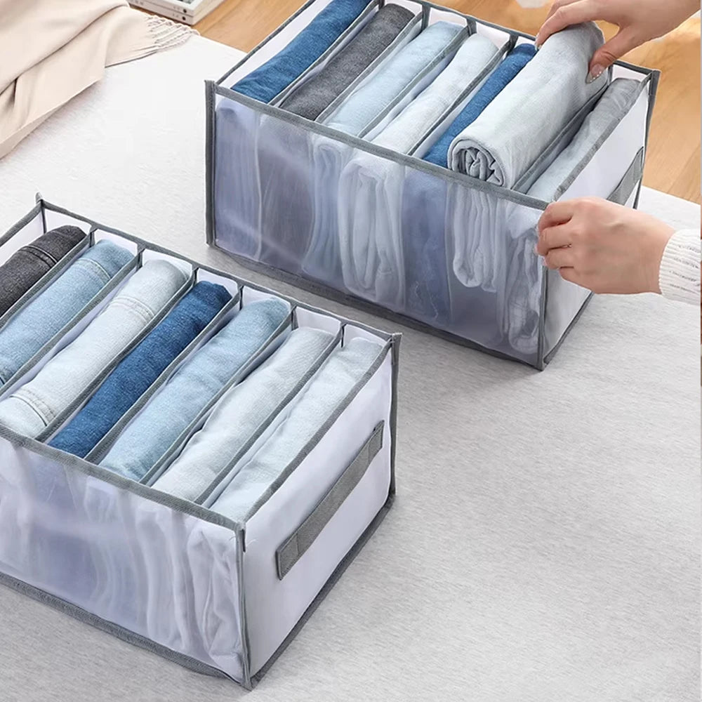 Drawers Organizer for Underwear Bra Socks Pants Jeans Storage Box Wardrobe Clothes Organizer Cabinet T-Shirt Organizers storage