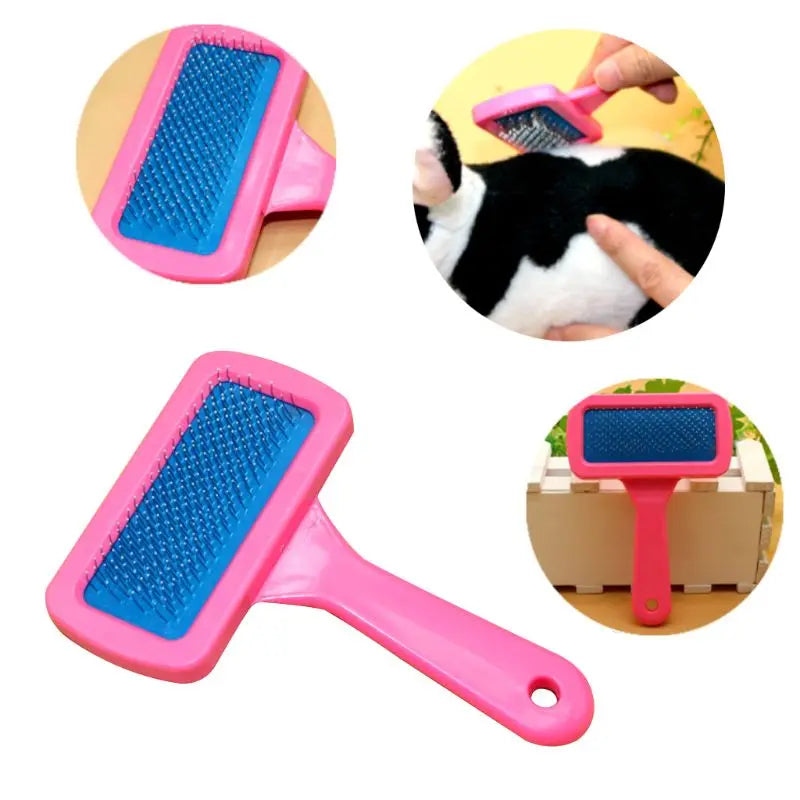 All-in One Pet Grooming Tool -Soft Bristle & Needle Combination Brush, Ideal for Rabbit,Dutch Pig, Guinea Pig  Small Animal Care