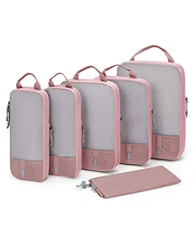 BAGSMART Compression Packing Cubes for Travel - 6/4/2 Set Lightweight Durable Luggage Organizer Bags Travel Essentials