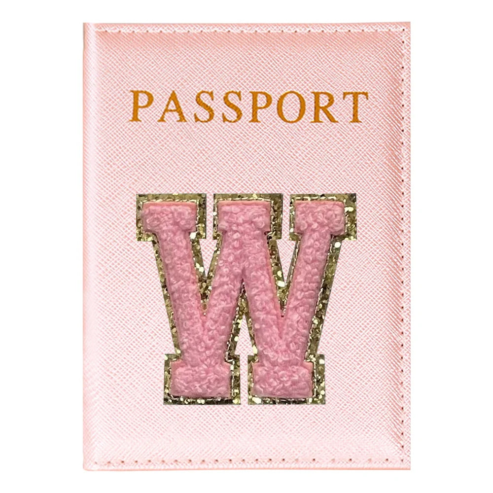 Portapasaporte Rosa con Diseño Aviones — Funda PU para Viajeras